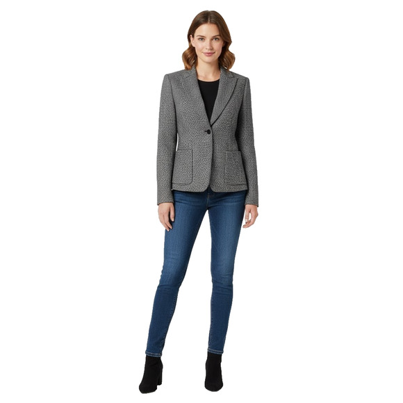 GIORGIO ARMANI Women's Wool Blend Tweed Blazer Jacket - Made in Italy - Size 36 - Picture 1 of 16